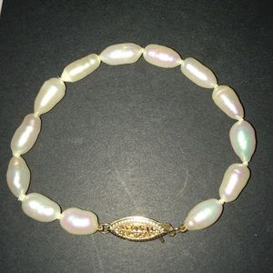 Vintage Japanese Baroque Akoya Pearl Bracelet